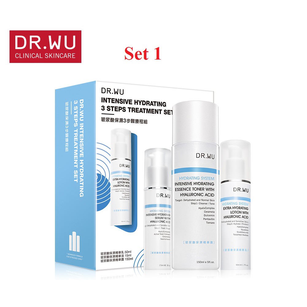 Bộ sản phẩm cấp nước chuyên sâu DR Wu hyaluronic acid