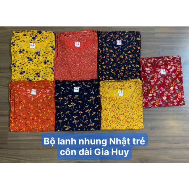 Bộ Lanh Nhung Quần Dài Dáng Trẻ Gia Huy