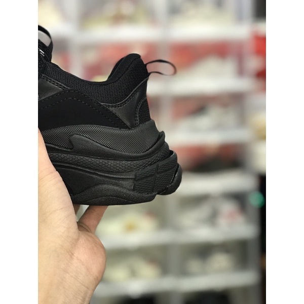 ⚡️𝐅𝐑𝐄𝐄 𝐒𝐇𝐈𝐏⚡️ Ảnh thật + full box : giày thể thao balenciag full đen đế phân tầng