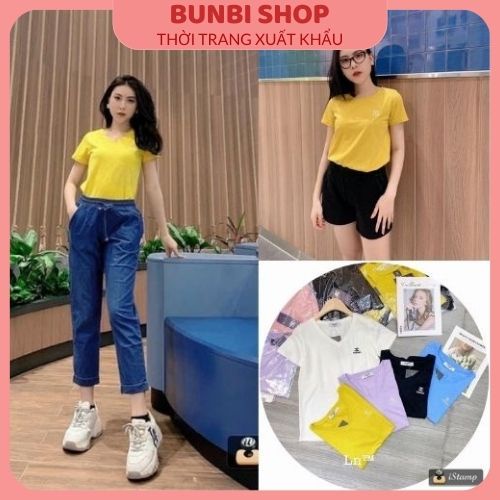 Áo phông nữ,áo thun cộc tay form vừa thêu chữ siêu đẹp,hàng việt nam xuất khẩu chuẩn