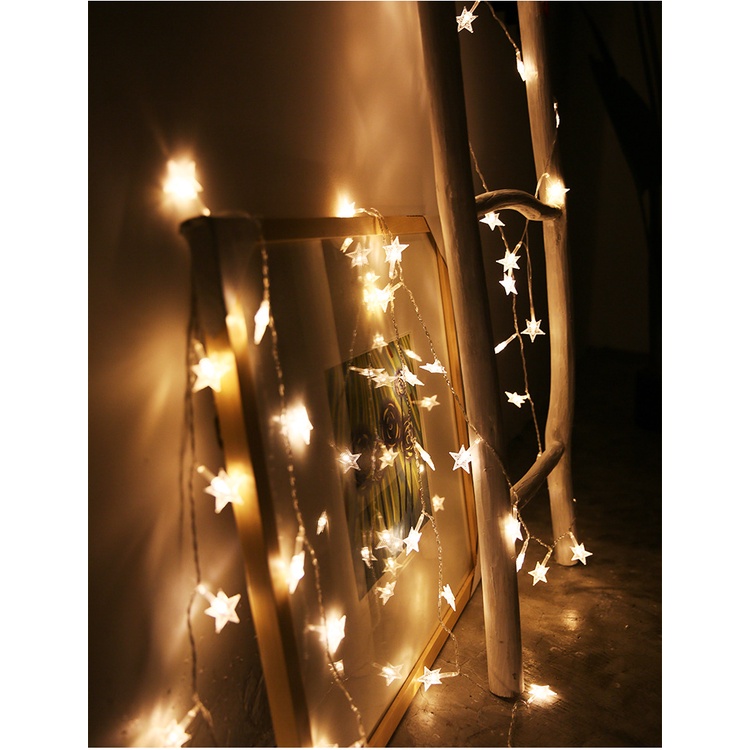Dây Đèn Led Đèn Trang Trí Ngôi Sao 8 Chế Độ Nháy Sử Dụng Pin Năng Lượng Mặt Trời  Bóng Chống Thấm Nước Haochi