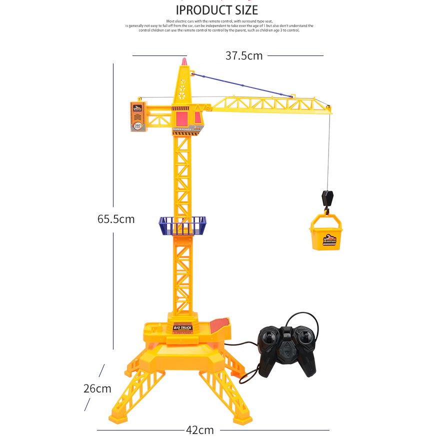 Đồ chơi cần cẩu tháp điều khiển bằng dây điện mới nhất 2021