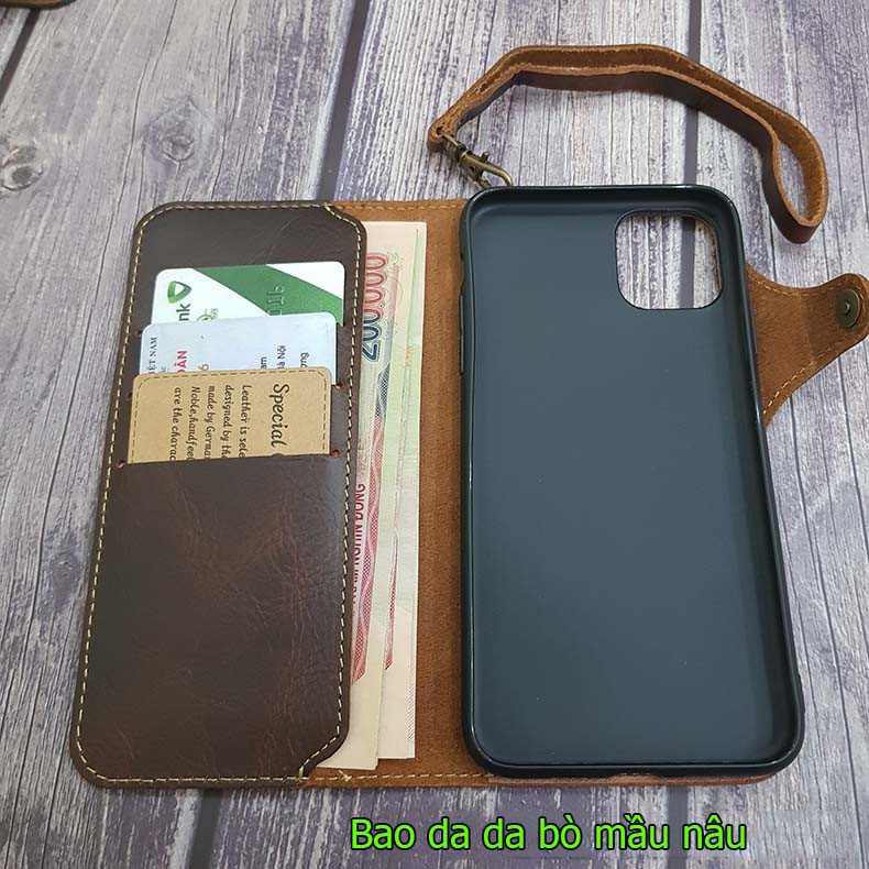 bao da da bò cao cấp iphone 11 (6.1 inch) | BigBuy360 - bigbuy360.vn