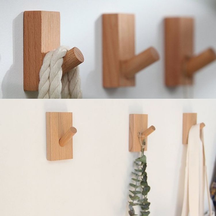 Móc treo gỗ gắn tường loại 1 đa năng , chìa khóa, decor trang trí phòng ngủ, shop quần áo DORIS ACCESSORIES