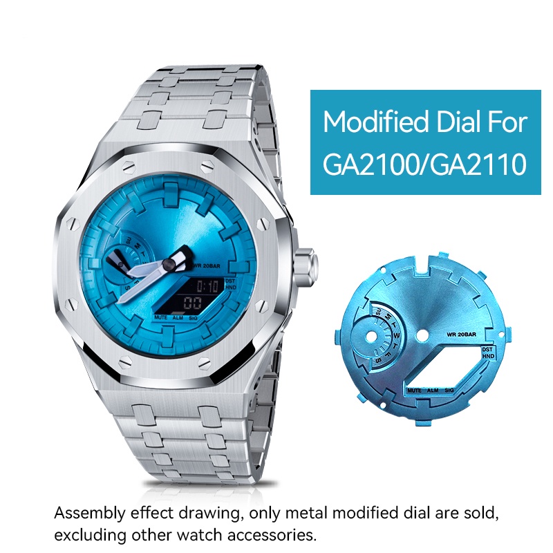 Mới Đồng Hồ Kim Loại Cho Casio Gshock GA2100 GA2110 GA-2100 GA-2110 Sun