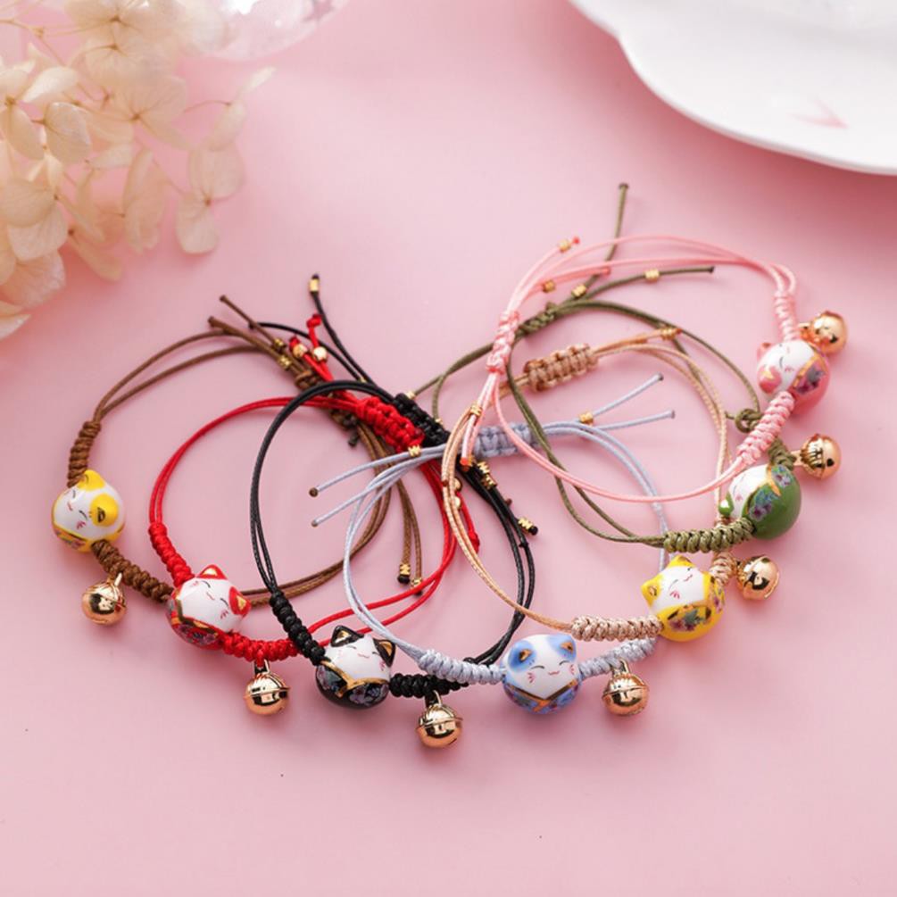 Vòng Tay Mèo May Mắn Mèo Thần Tài Maneki Neko May Mắn Bình An Nhật Bản