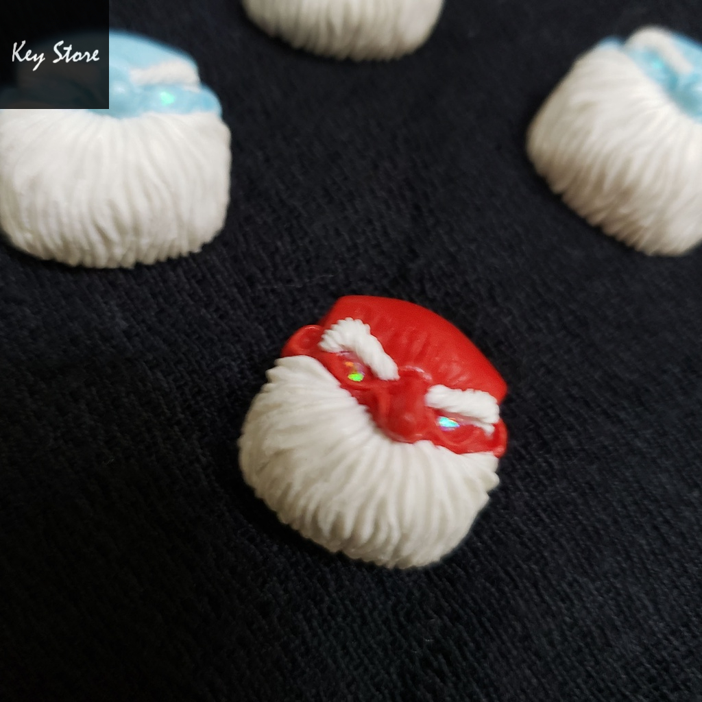 Nút bàn phím cơ artisan keycap jack bald màu đỏ xanh noel