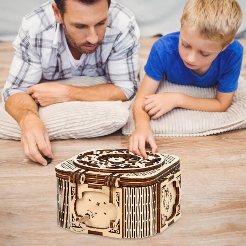 Hộp nhạc gỗ 3D tự lắp ráp cho bé