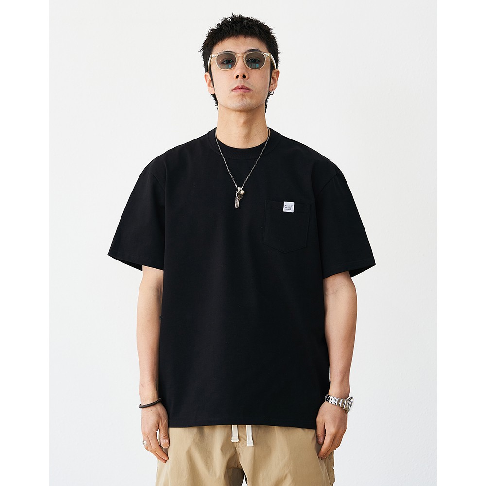 Áo thun Unisex tay lỡ Familylove - Áo phông tay lỡ nam nữ năng động có túi tiện lợi chất liệu cotton 100%