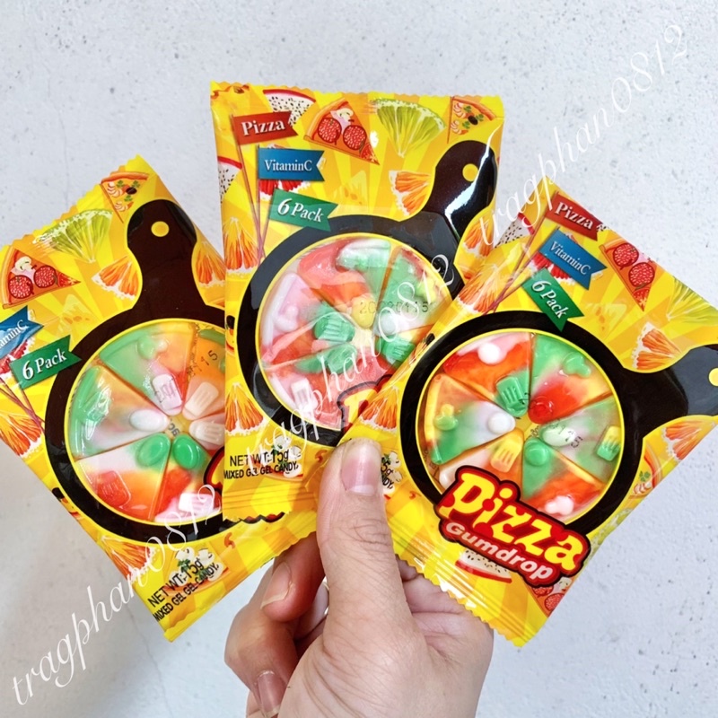 Kẹo dẻo Pizza Gumdrop hương trái cây (gói 15g)