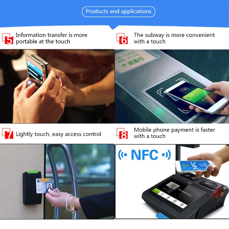 Set 10 Tấm Thẻ Trắng NFC 215 Không Thấm Nước 25mm Có Thể Xóa Được
