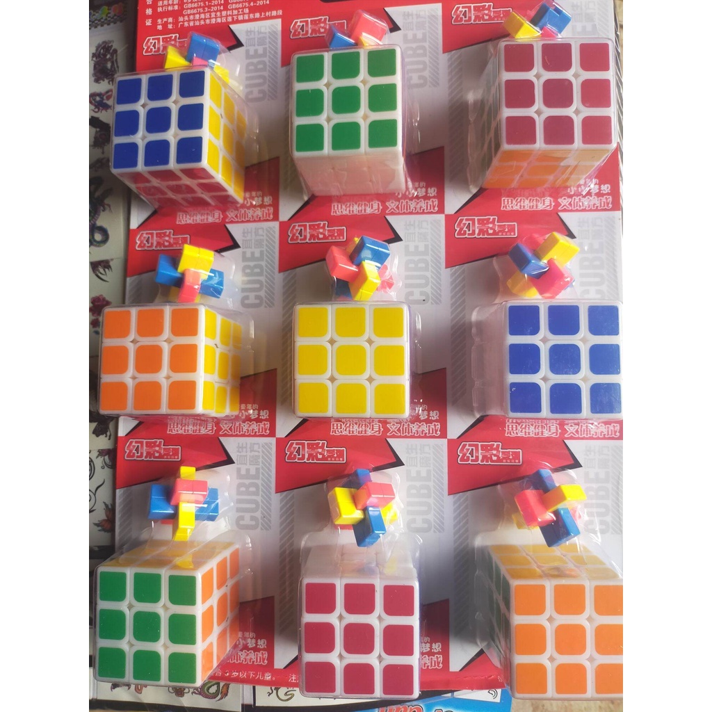 Sỉ / Buôn rubik_ Đồ chơi Rubik_Vỉ 9 chiếc