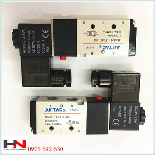 Van điện từ khí nén 4v210-08 điện áp 110v 12v 24v 220v