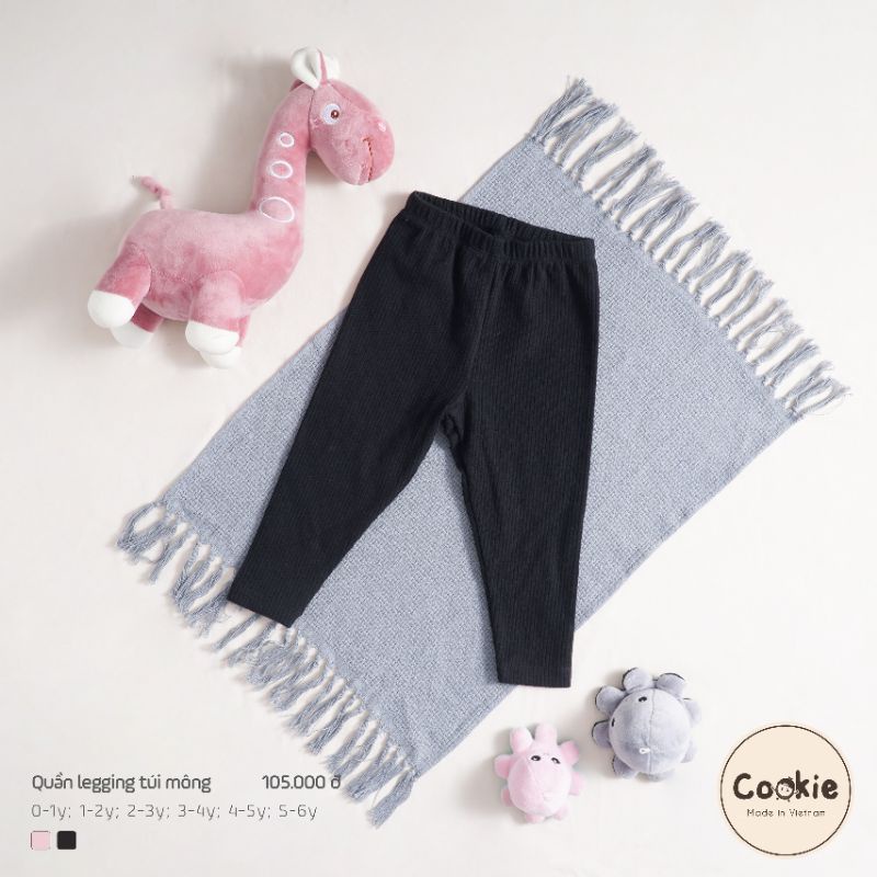 Cookie - Quần legging túi mông cho bé trai, bé gái từ 1 tuổi đến 6 tuổi