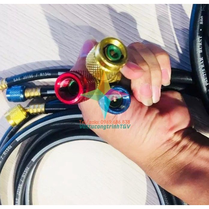 Bộ 3 dây gas dùng cho gas R22, R134a TASCO - TB120SM HOSE