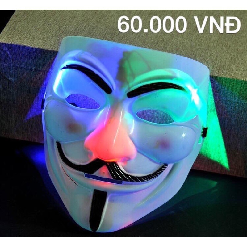 Mặt nạ hacker anonymous (có đèn)