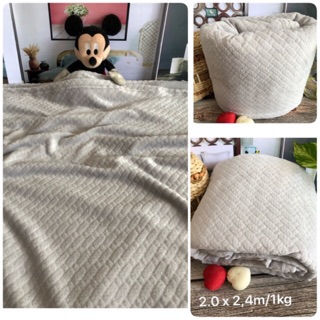 Mền lông tuyết gân bánh đúc nền xám (có sẵn)