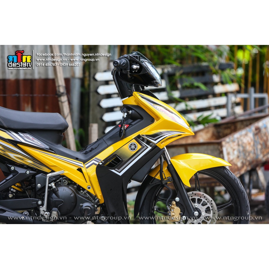 Tem rời Exciter 2006-2010 vàng đên rc cover tem 3 lớp cao cấp