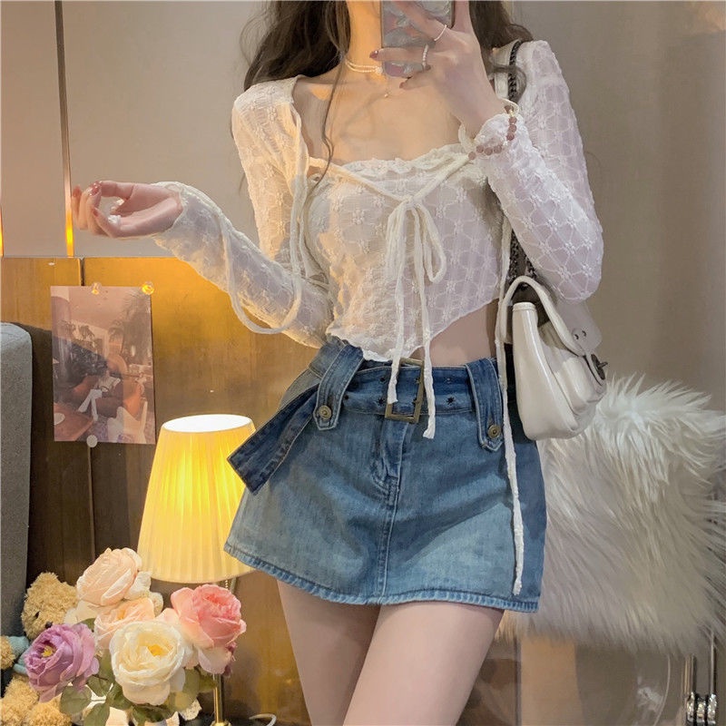 Set đồ gồm COZOK gồm áo không tay và áo tay dài chống nắng phong cách sành điệu