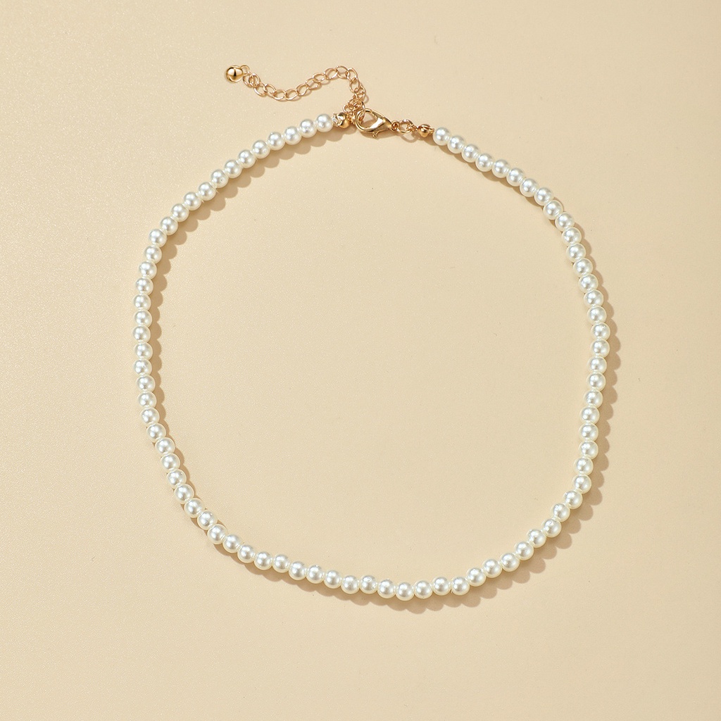 Vòng Cổ Choker Một Lớp Đính Ngọc Trai Thanh Lịch Dành Cho Nữ