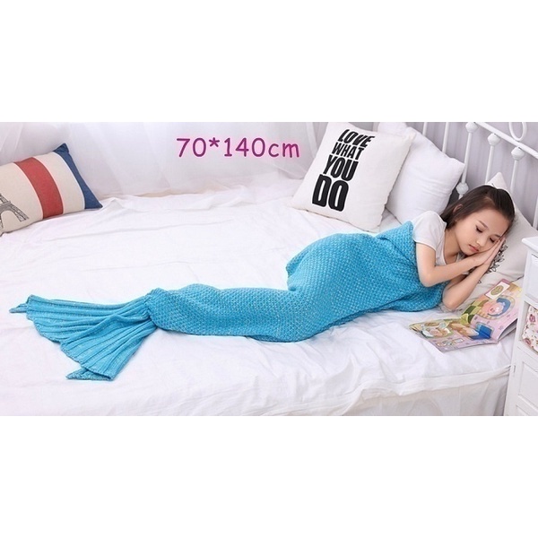 Chăn Len Hình Đuôi Nàng Tiên Cá Siêu Mềm Cho Người Lớn Và Trẻ Em