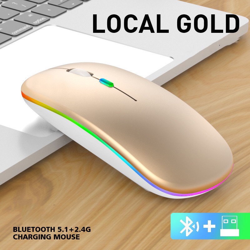 Chuột Không Dây Bluetooth A2 Chống Ồn Pin Sạc Không Cần Thay Pin Rất Tiện Dùng Làm Việc Chơi Game Cực Chất.