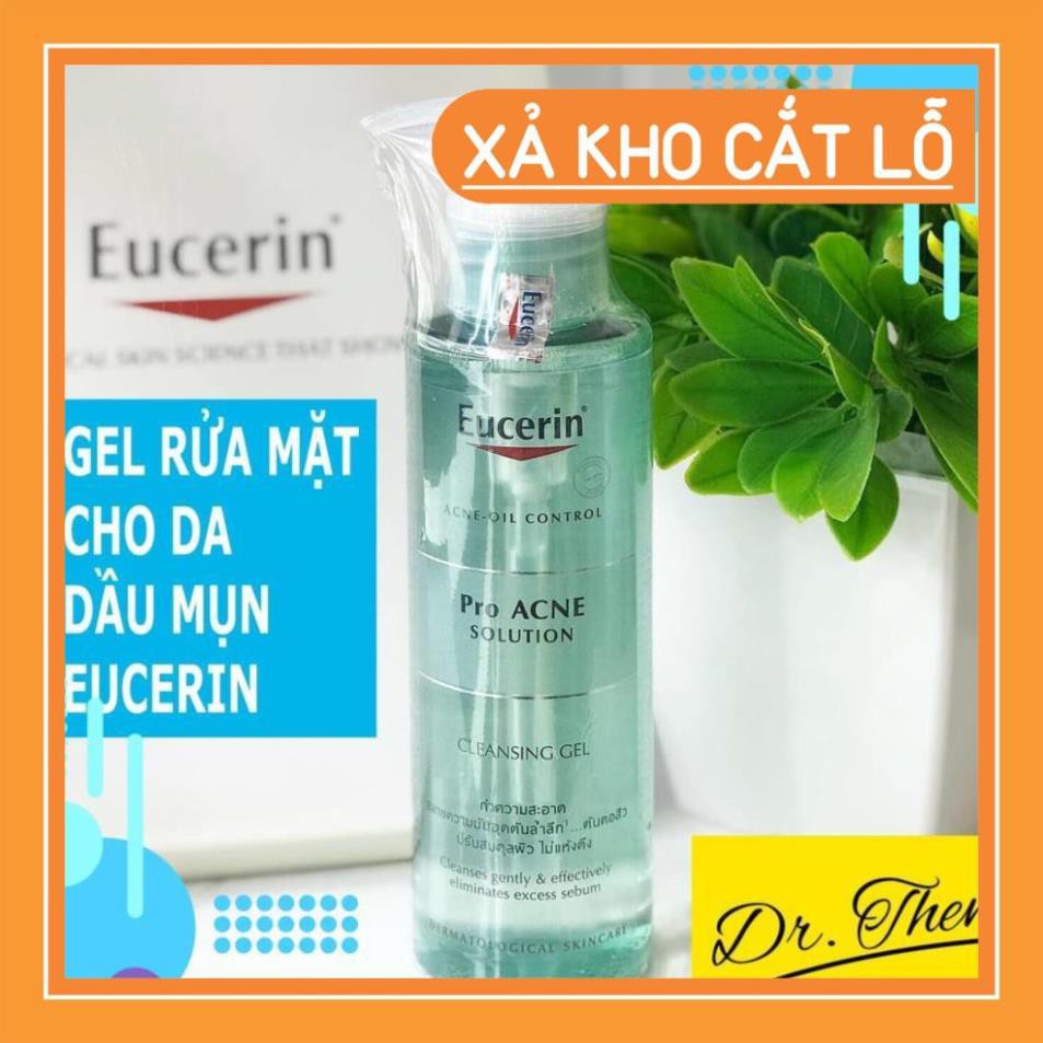 ✅[CHÍNH HÃNG] Sữa Rửa Mặt Eucerin Cho Da Dầu Mụn- Eucerin Pro ACNE Solution Cleansing Gel 200ml Acne Oil Control Proacne