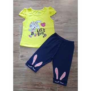 Bộ thun cotton bé gái, giá 120k, giảm còn 79k
