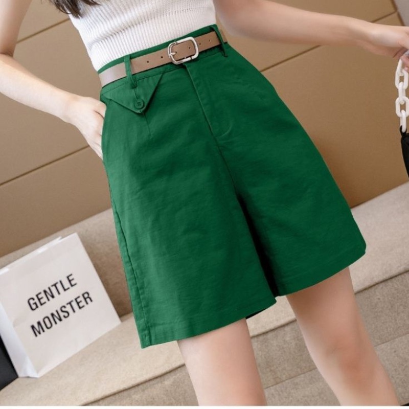 Quần Short Thời Trang Hàn Quốc Cá Tính 165426 Quần Short Lưng Cao Ống Rộng Kiểu Dáng Đơn Giản Hợp Thời Trang