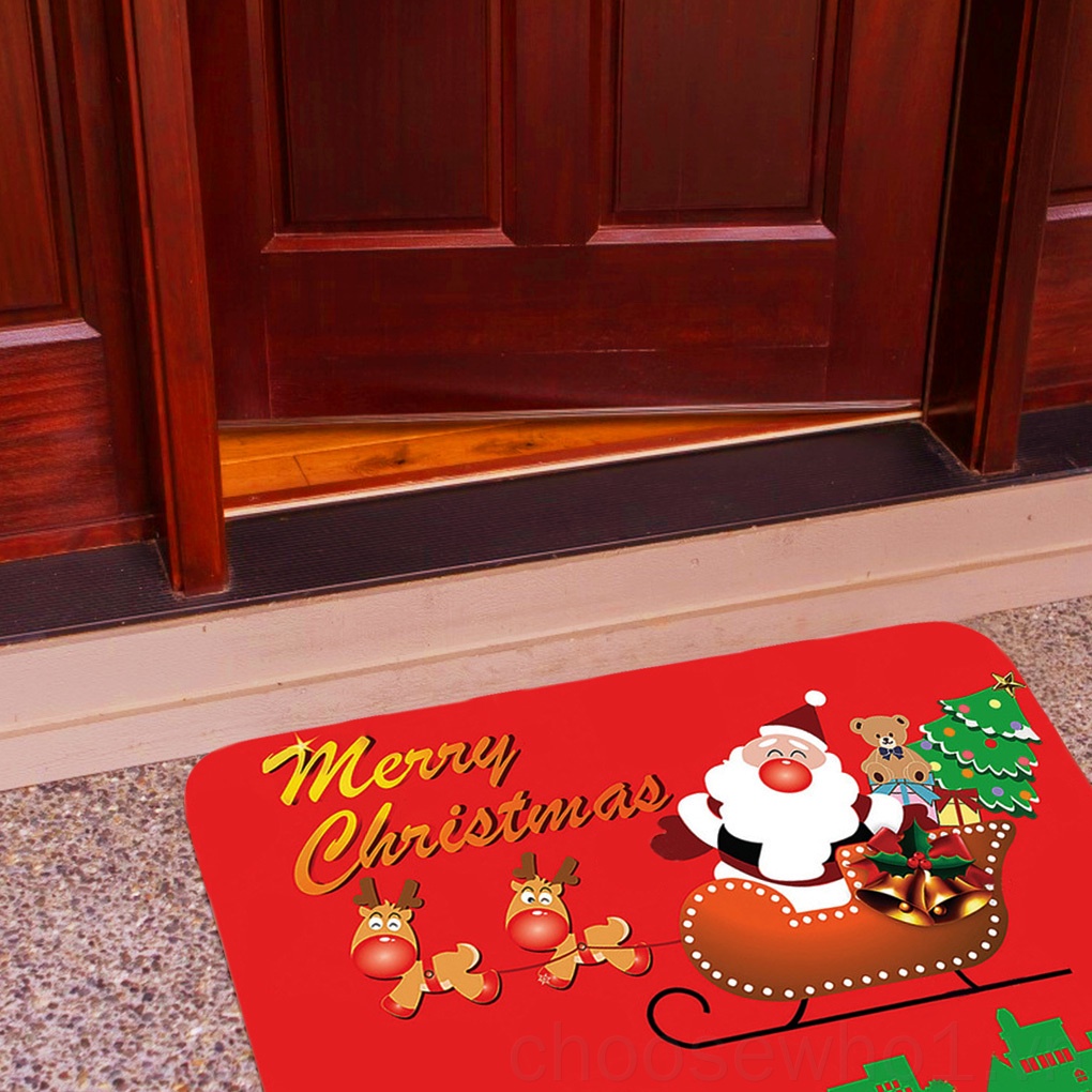Tấm thảm chùi chân họa tiết ông già noel dễ thương bắt mắt