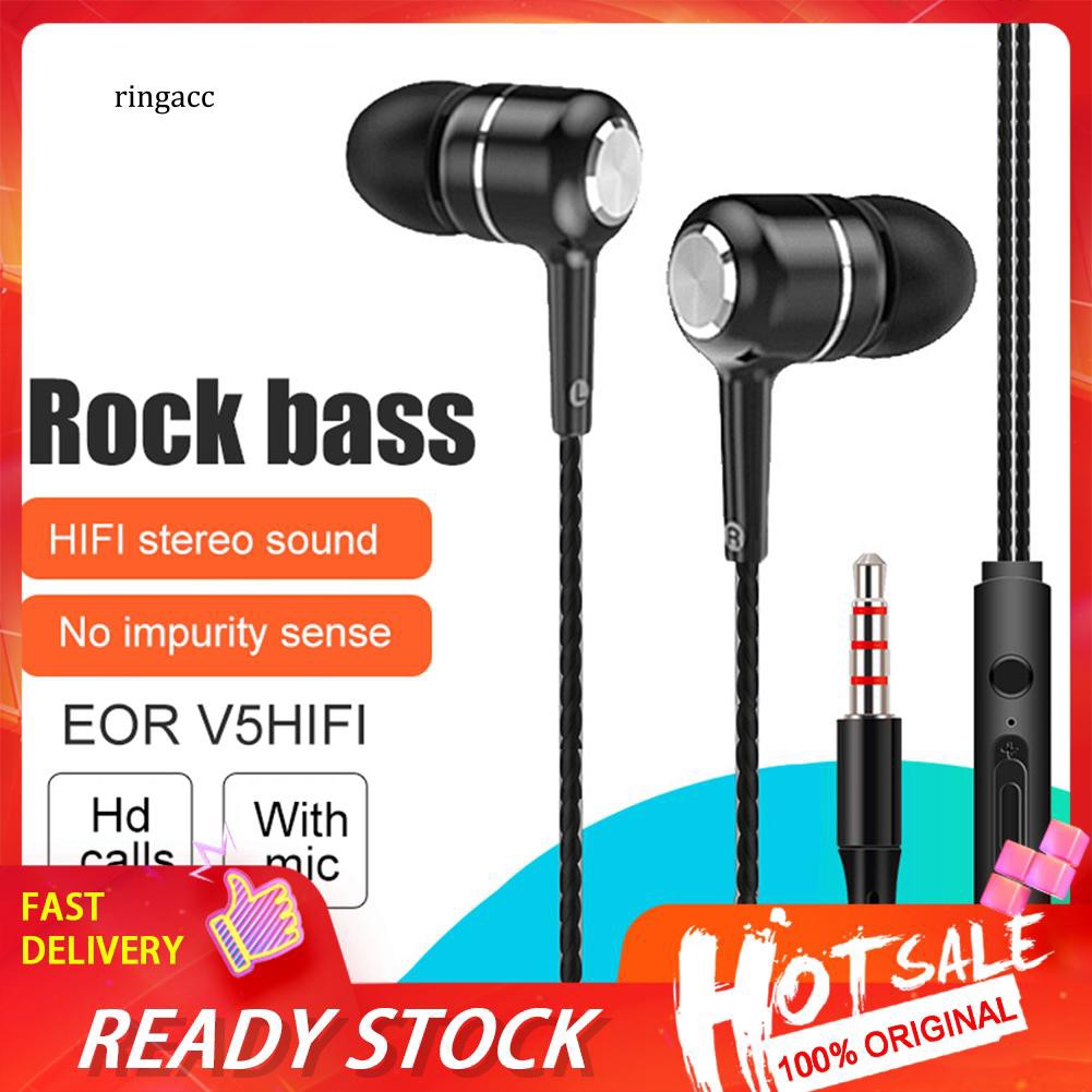 Tai Nghe Nhét Tai Eor V5 Hifi Có Micro Âm Thanh Stereo Sống Động
