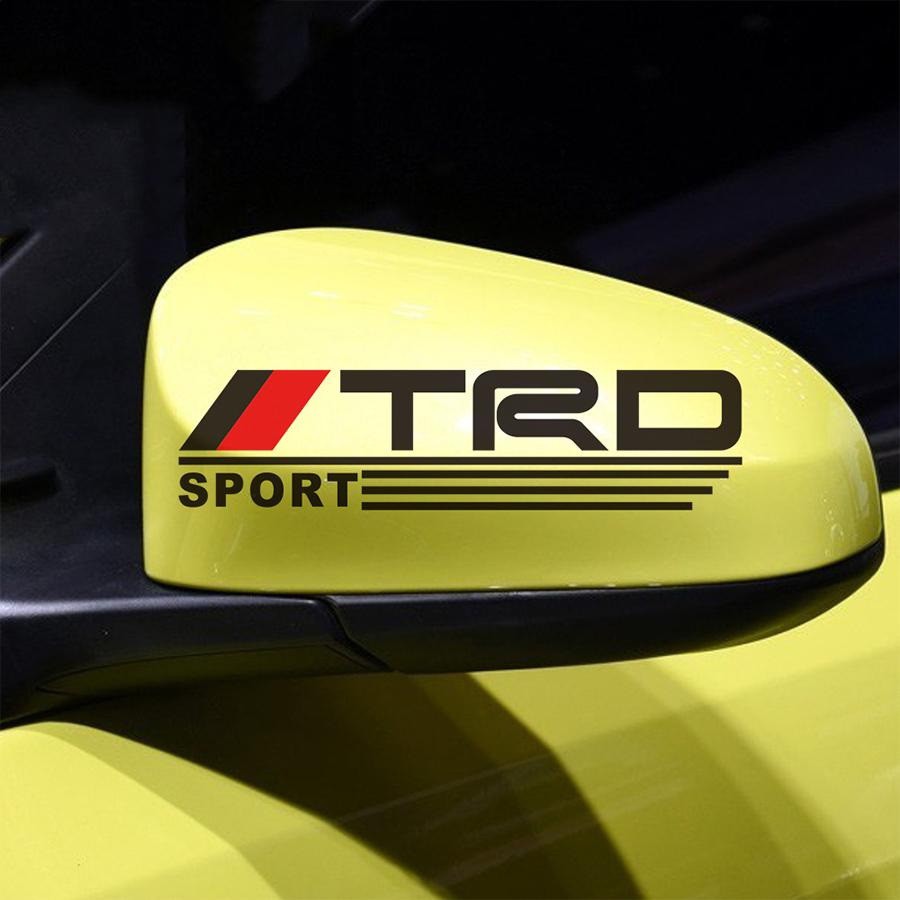 Decal TRD Sport dán gương chiếu hậu xe ô tô - Tem dán gương xe hơi