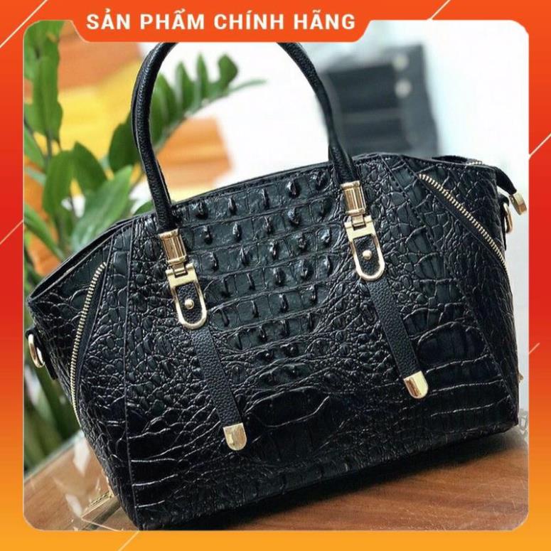 Túi Công Sở Nữ Da Bò Cao Cấp Dập Vân Cá Sấu Quai Xách Bản To Công Sở Đẹp Hàng Hiệu Thời Trang Trung Niên Nữ - TSN 109825