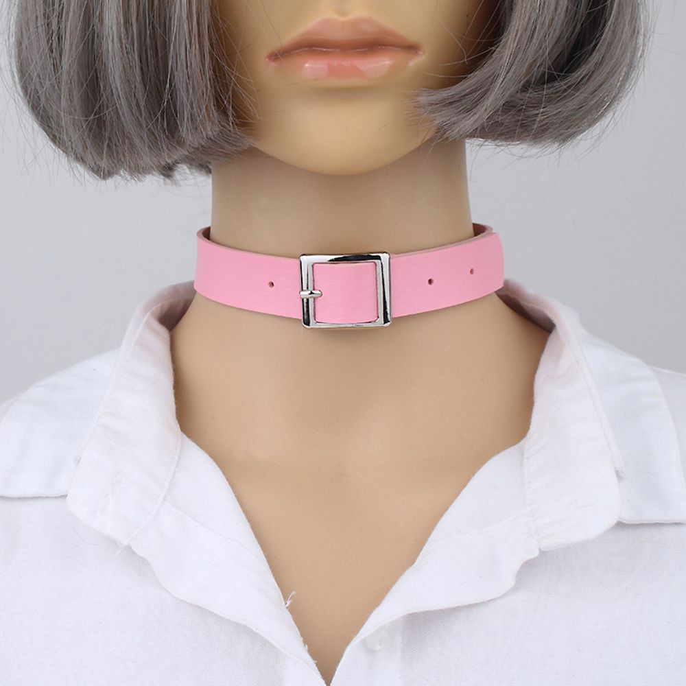 Vòng cổ choker da PU nhiều màu sắc phong cách Harajuku punk gothic chất lượng cao