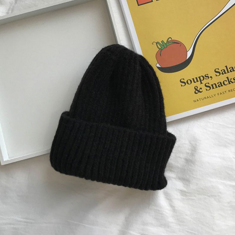 Mũ Beanie Dệt Kim Màu Sắc Ngọt Ngào Phong Cách Hàn Quốc Cho Nam Nữ