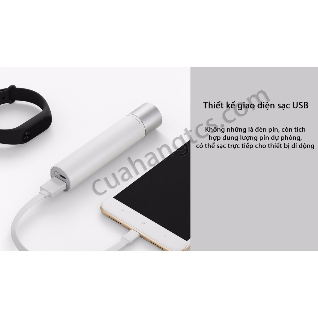 Đèn pin cầm tay Xiaomi Flashlight tích hợp sạc dự phòng 3350 mAh