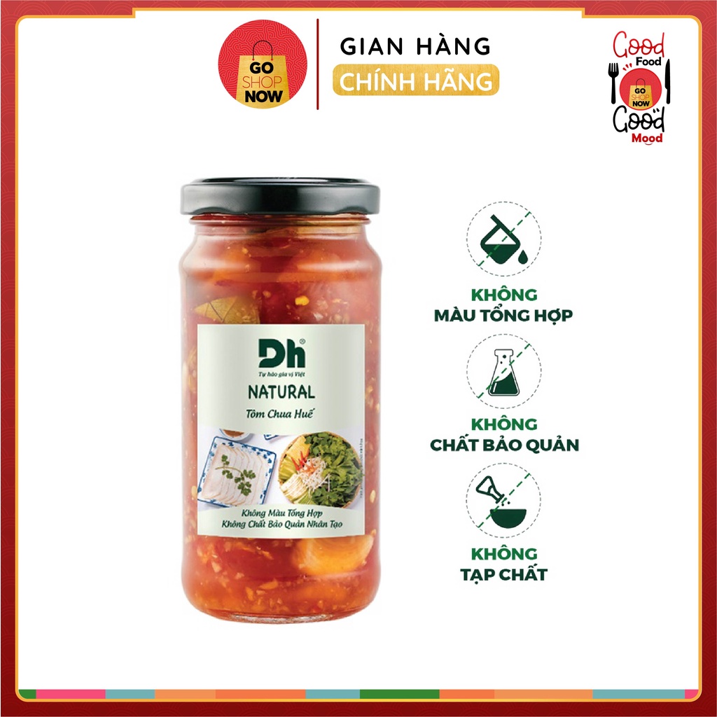 [𝐃𝐇𝐅𝐨𝐨𝐝𝐬] Natural Tôm chua Huế - 250GR