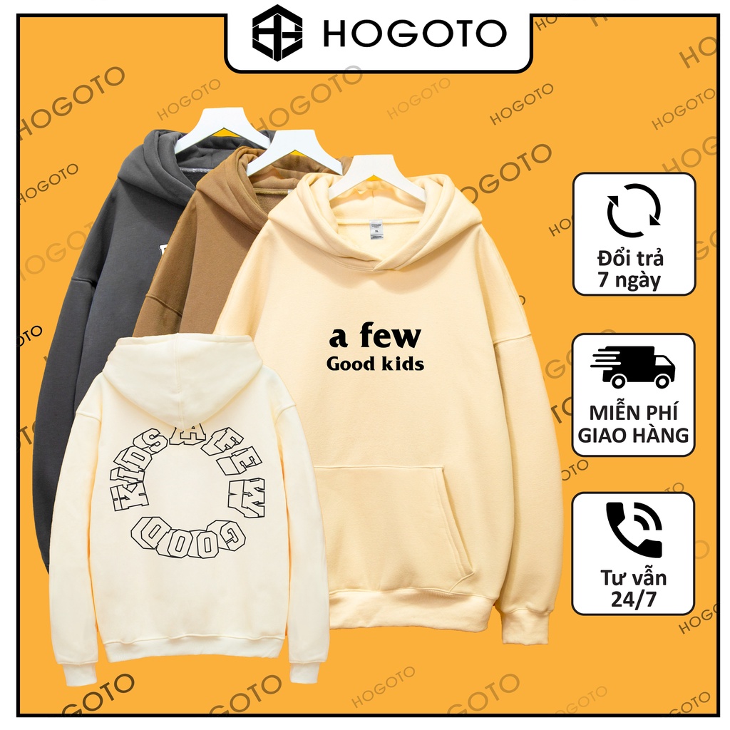 Áo nỉ hoodie A FEW Hogoto shop , Áo nỉ HOODIE unisex nam nữ form rộng oversize chất liệu Cotton