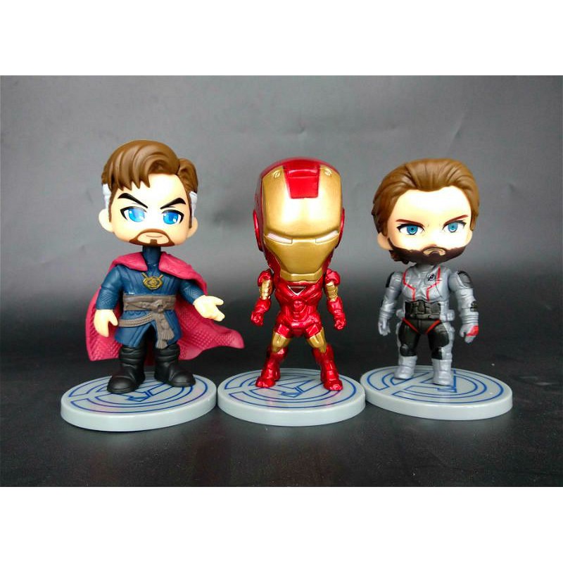 [nhựa đặc siêu bền] đồ chơi siêu anh hùng nhân vật MÔ HÌNH AVENGER DR STRANGE IRON MAN SPIDER MAN CAPTAIN MARVEL Caption