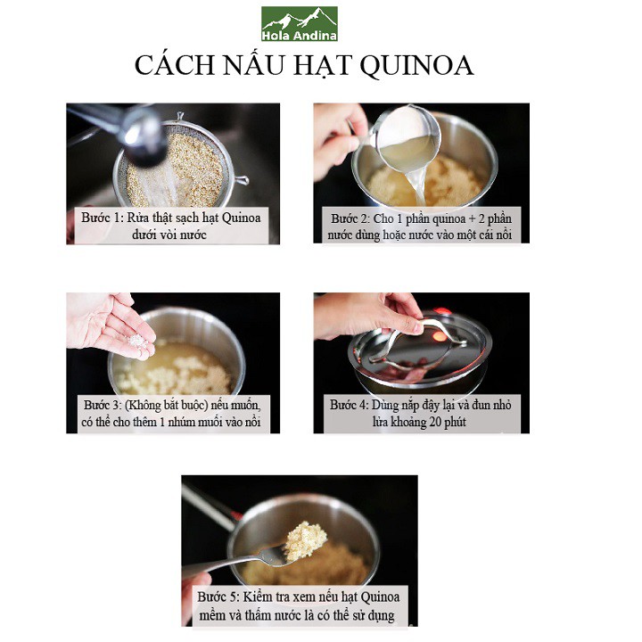 500G Hạt diêm mạch hữu cơ (Quinoa) nhập khẩu MỸ lon pet | Maxifood