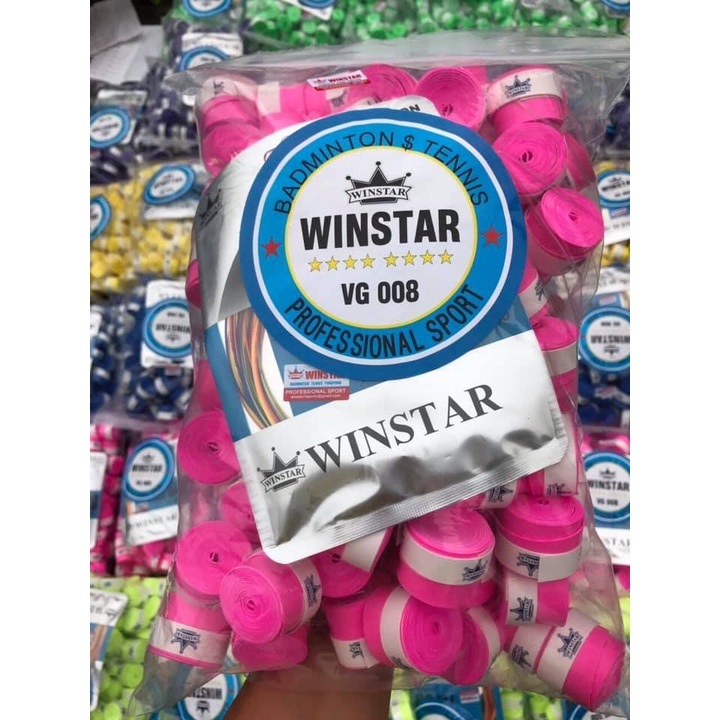 Quấn vợt cầu lông Winstar VG008  pha vải, Cao su non, độ bám dính tốt, chống trơn mồ hôi tay, Hàng Chính hãng.