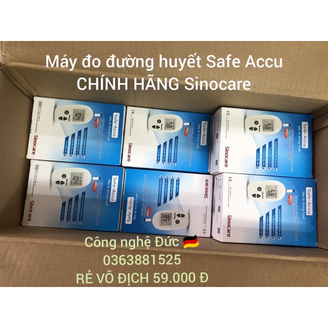 Máy đường huyết Safe Accu Sinocare SIÊU RẺ - - Chính hãng 100%