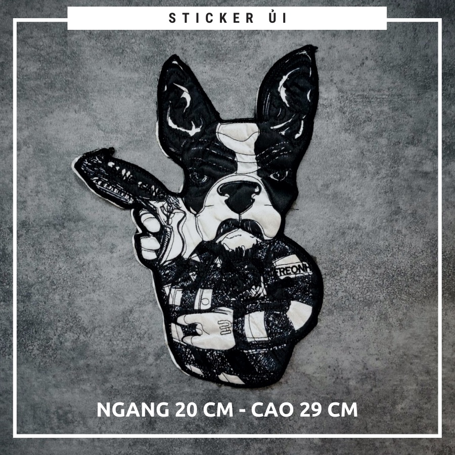 Sticker ủi áo Cao cấp - CÓ SẴN KEO ỦI - sticker vải dùng làm miếng vá áo, phụ kiện trang trí quần áo, balo, giày, nón