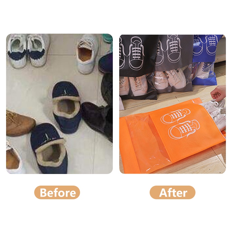 Túi Bảo Quản Giày Dép, Túi Đựng Giày Đi Du Lịch Hoặc Cho Vào Vali Chống Bẩn Tiện Lợi (Nhiều Màu Sắc)