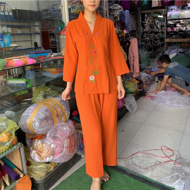 Đồ Lam Đi Chùa # Bà Lai Vải Đũi # Đồ Bộ Nữ