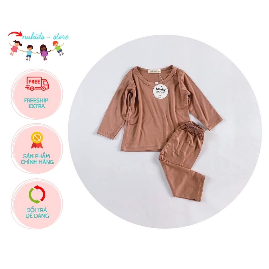 Bộ Thun Lạnh Dài Tay Minky Mom Cho Bé 5-19kg