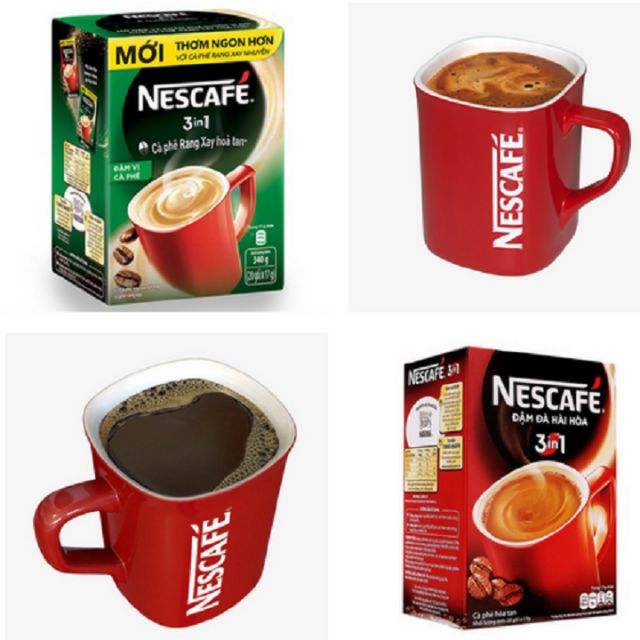 Hộp NESCAFE 3in1 đậm đà hài hòa/ đậm vị cà phê 20 gói