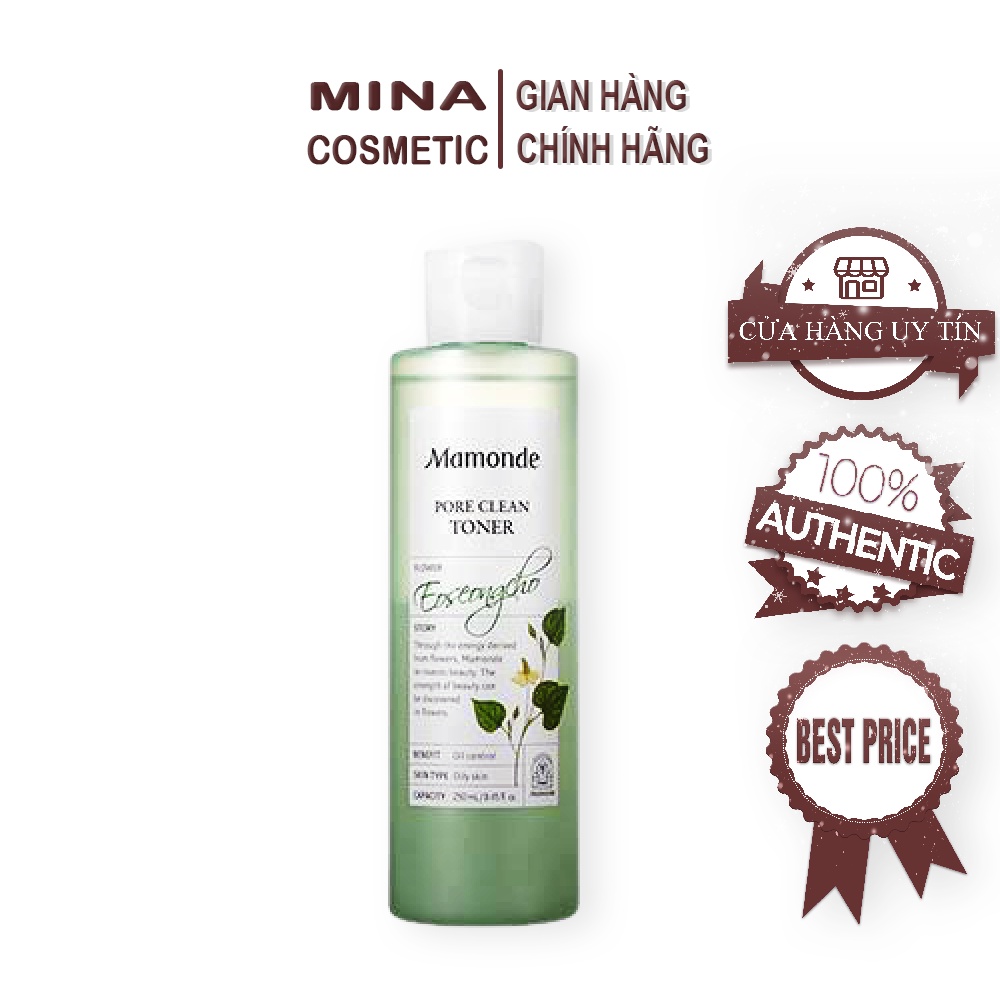 Nước cân bằng làm dịu da nhạy cảm Mamonde Toner 250ml, toner  từ rau diếp cá và hoa hồng Hàn quốc - Mina.cosmetic1