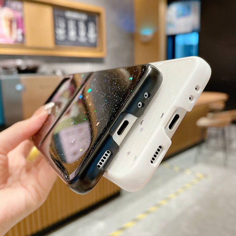 Ốp Điện Thoại Silicon Mềm Trang Trí Kim Tuyến Hình Ngôi Sao Mặt Trăng Cho Samsung Galaxy Z Flip4 Flip3 5G Z Flip 4 3