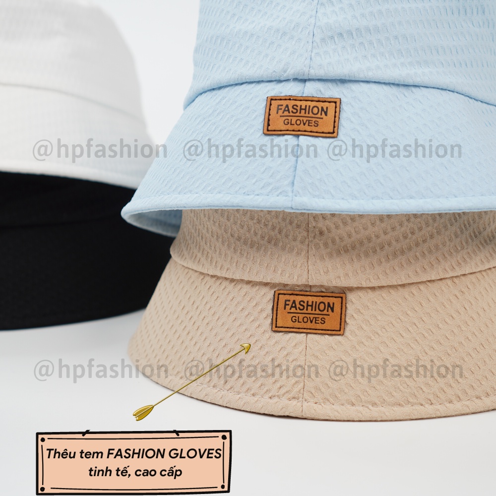 Mũ bucket vành cụp ❤️ Nón tai bèo vành rộng FASHION GLOVES chất kaki xốp cao cấp form unisex nam nữ N86 - Happy Style